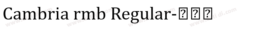 Cambria rmb Regular字体转换